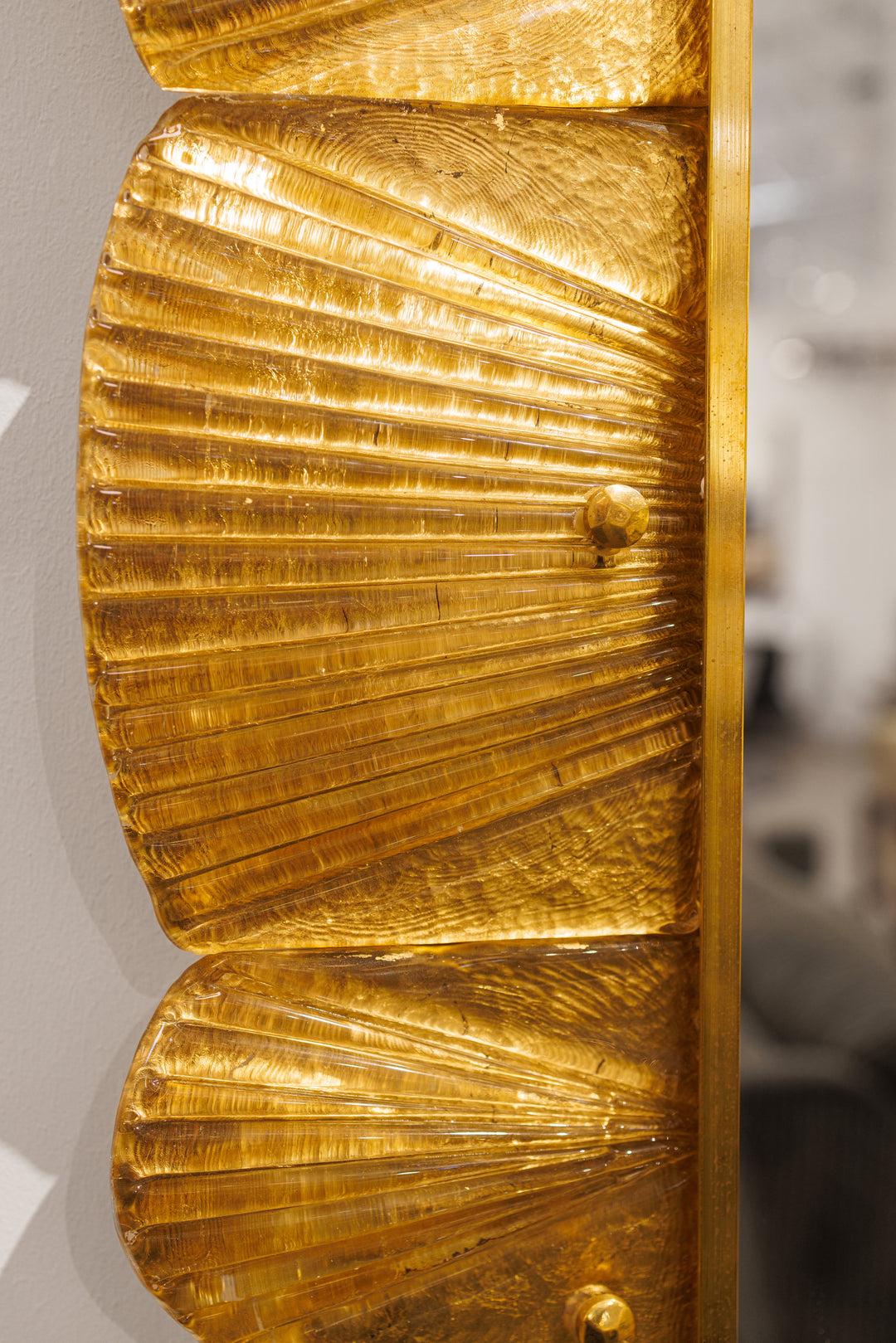 Gold Mirror with Murano Glass Accents